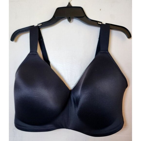 New Auden Women's Black Wireless Lightly Line Bra Adjustable Straps Size 46DD - Picture 1 of 5